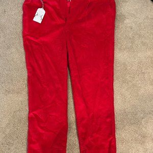 Peter Christian Red Pleated County Corduroy Pants - 48x29